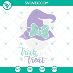 Witch Mouse SVG Download, Trick Or Treat Halloween SVG File, Disney Halloween