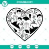 Wizard-themed heart-shaped SVG files for Harry Potter fans, in PNG, DXF, EPS formats for Cricut crafting.