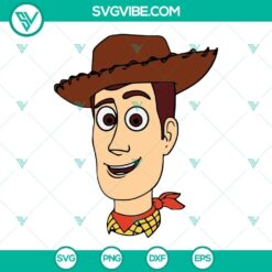 Woody face SVG download with Toy Story theme in PNG, DXF, EPS formats.