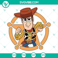 Toy Story's Woody SVG file featuring a detailed vector clipart design in PNG format. Ideal for crafting projects.