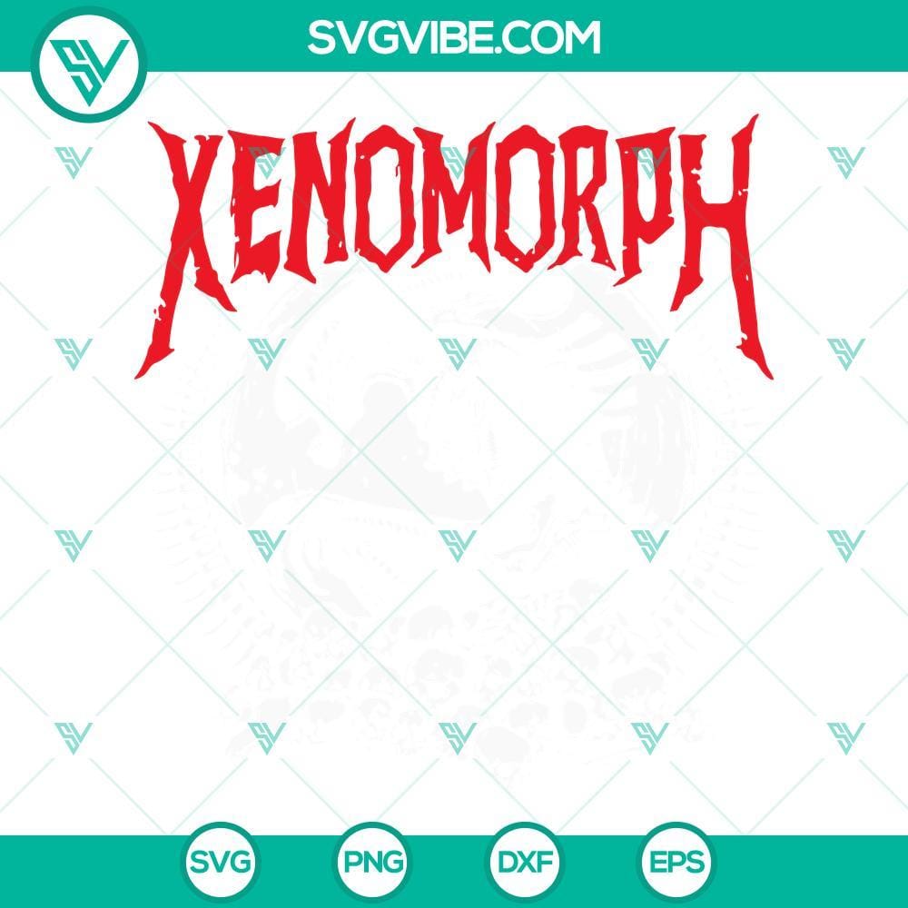 Xenomorph SVG, The Alien SVG PNG DXF EPS Digital Download Xenomorph SVG file digital download with Alien SVG files in PNG, DXF, and EPS format for sci-fi enthusiasts.