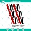 Retro Valentine's Day SVG files with XOXO hugs and kisses design for crafts and projects. Perfect for Valentine's Day.