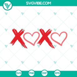 Valentine's Day themed SVG files with love, hearts, and XOXO designs for digital crafting projects.