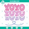 Valentine's Day Xoxo SVG images with love vibes, perfect for Valentines download in SVG and PNG files.