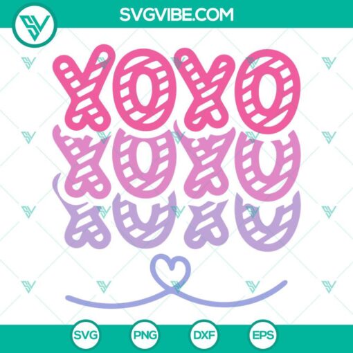 Valentine's Day Xoxo SVG images with love vibes, perfect for Valentines download in SVG and PNG files.