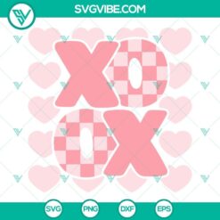 XoXo SVG File, Valentine&rsquo;s Day SVG File, Retro Lovers SVG Images PNG DXF EPS