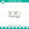 XOXO love note embroidery file for Valentine's Day, heart-themed digital embroidery design.