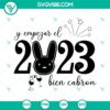 Y Empezar El 2023 Bien Cabron SVG Image featuring Yonaguni Bad Bunny 2023 - vibrant and bold graphic design for digital use.