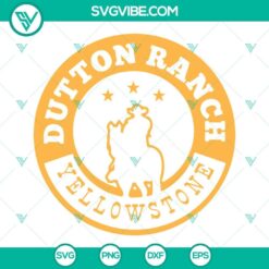 Yellowstone Dutton Ranch SVG design for crafting, featuring iconic elements from the TV show in various formats for cutting machines.