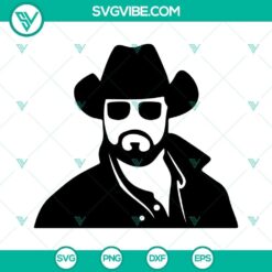 Yellowstone Rip Wheeler SVG Bundle in black and white. Perfect for crafts and projects.