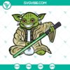 Yoda with weed bong SVG download, featuring Jedi Master smoking marijuana SVG images, Star Wars-themed design.