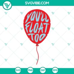 Creepy Pennywise clown balloon SVG files, perfect for It movie fans. Download now for crafting projects.