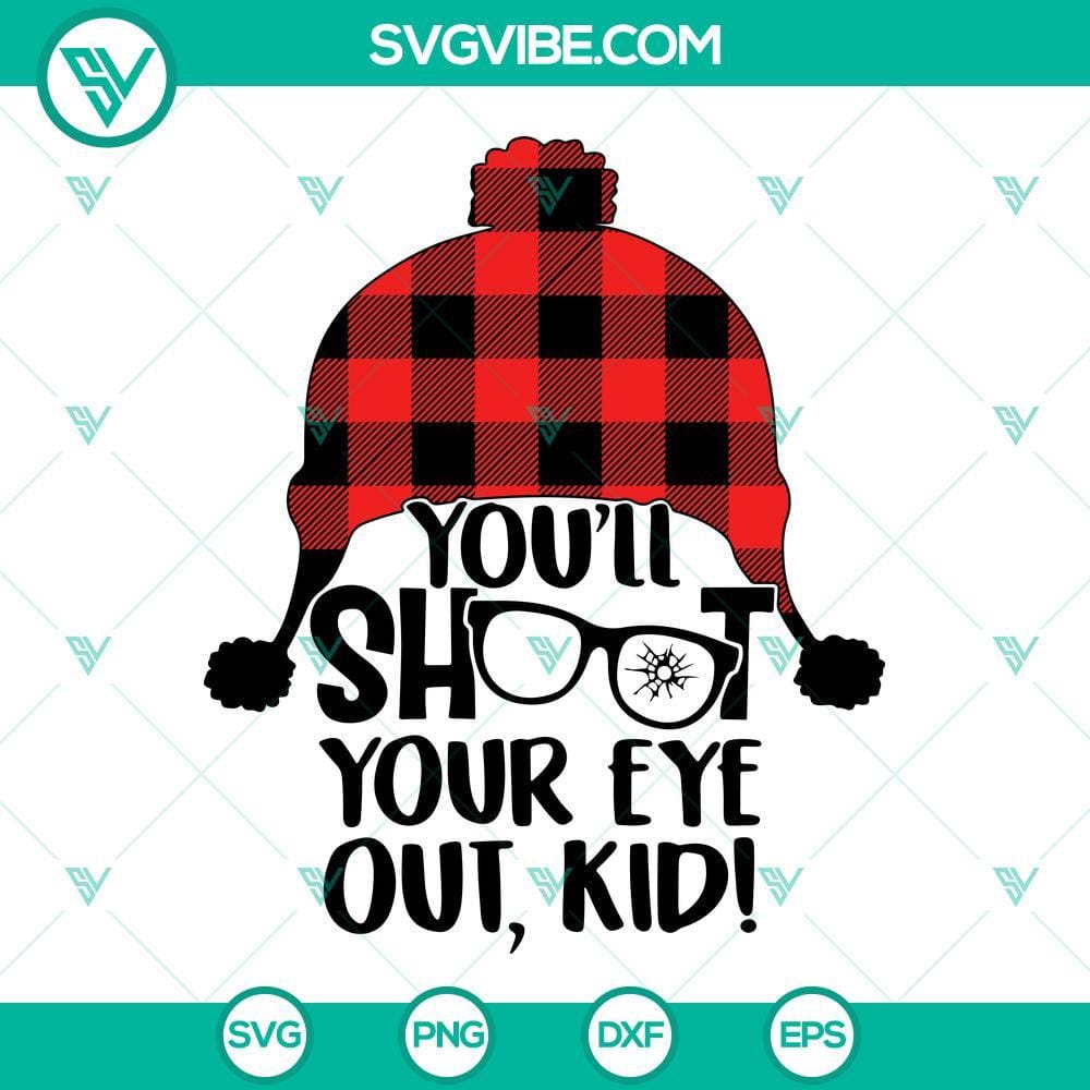 You’ll Shoot Your Eye Out Kid SVG Download, A Christmas Story SVG Download, Ralphie Ralphie from "A Christmas Story" SVG download featuring "You'll Shoot Your Eye Out Kid" design, perfect for holiday crafts.