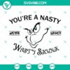 Nasty Mister Grinch Christmas SVG file with PNG and DXF formats, ideal for holiday crafts and DIY projects.