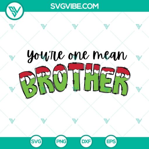 Christmas-themed SVG files for brothers with a Grinch design. Perfect for holiday crafting projects. Download in PNG format.