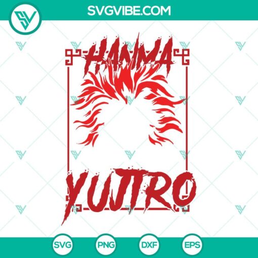Yuujirou Hanma SVG download featuring Baki design for Cricut, PNG, DXF, and EPS formats.