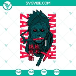 Zabuza Momochi SVG images from Naruto series, available for download in PNG, DXF, EPS for Cricut projects.