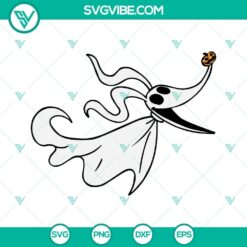 Zero Nightmare Before Christmas SVG featuring Zero the ghost dog, Halloween-themed design for craft projects and decorations.