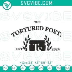 2024 Taylor Swift album inspired embroidery design with Tortured Poets Department pattern, ideal for music fans and crafters.