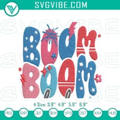 4th of July Firework Blast Baby Embroidery Pattern, Patriotic Celebration Design