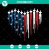 4th of July USA Flag Heart & Fighter Jet SVG design for Air Force enthusiasts.