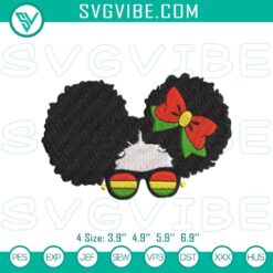 Afro Girl Juneteenth Embroidery Pattern, Black Girl African American Design