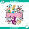 Alice in Wonderland Halloween-themed frame PNG with Alice character, ideal for holiday designs.