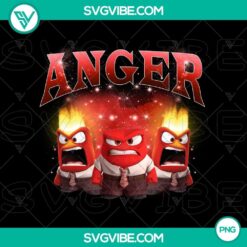 Anger Inside Out 2 sublimation design with PNG format, featuring vibrant graphic for merch and printing.
