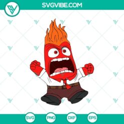 Anger Inside Out 2 SVG PNG featuring Anger Silhouette and Clipart, suitable for digital designs and expressions.