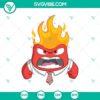 Anger Inside Out 2 SVG PNG Cricut Files - Character clipart with angry expression and digital artwork for crafting.