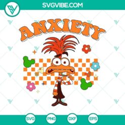 Anxiety-themed Inside Out 2 SVG design with PNG format for digital projects.