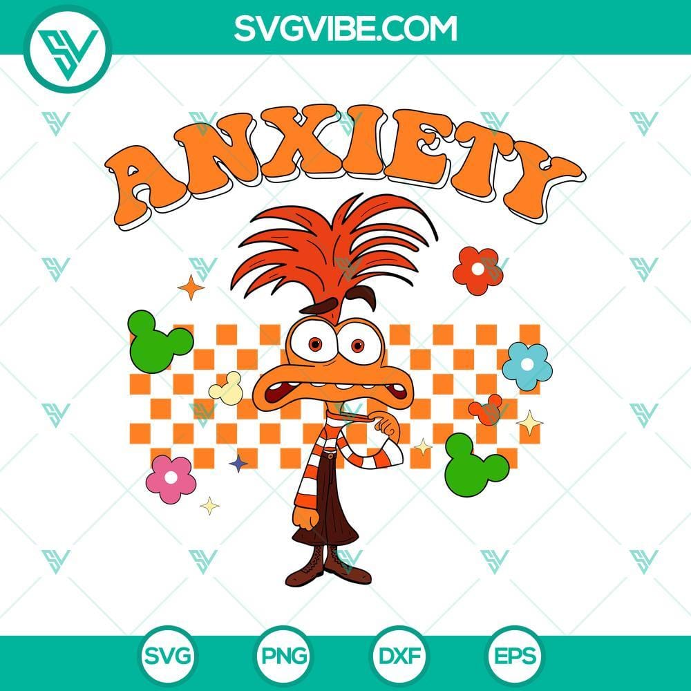 Anxiety SVG, Inside Out 2 Anxiety SVG PNG Anxiety-themed Inside Out 2 SVG design with PNG format for digital projects.