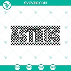 Astros themed checkered pattern SVG file featuring Houston team colors, perfect for sports fans and DIY projects.