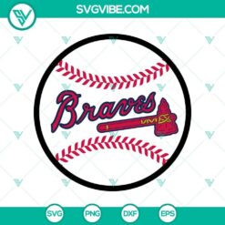 Atlanta Braves baseball logo SVG file with vibrant design, perfect for fan merchandise and digital printing.