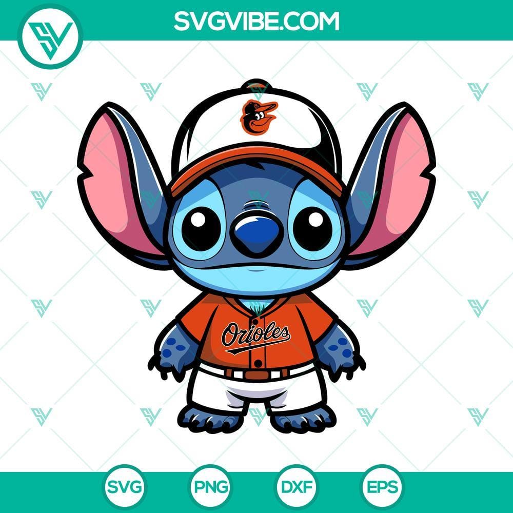 Baltimore Orioles Stitched Baseball SVG PNG DXF EPS Baltimore Orioles stitched baseball logo digital download in SVG, PNG, DXF, and EPS formats for DIY crafts and projects.
