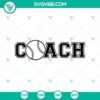 Baseball coach and sports SVG design featuring sports theme elements in a vector format.