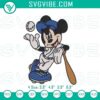 Baseball Mickey Mouse embroidery patterns featuring Disney sports stitch files for crafting.
