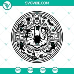 Batman SVG cut files with silhouette design, character vectors for superhero crafts and projects.