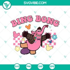 Bing Bong character SVG and PNG design from Inside Out 2 movie sequel, colorful and whimsical.