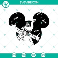Bing Bong, Inside Out 2, and Mickey Ears SVG design for digital crafting projects. Bright and colorful cartoon characters.