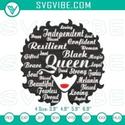 Embroidery pattern files featuring Black Girl & Queen designs, Afrocentric machine file, unique and intricate digital design.