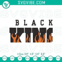 Black King Machine Embroidery Pattern of an African American man, download design file for stitching.