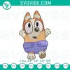 Bluey and Baby Bingo character stitch pattern in cute cartoon design files for crafts and projects.