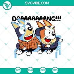 Bluey Friday Craig & Smokey Damn Vector Clipart with SVG and PNG files, ideal for graphic design projects.
