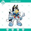 Bluey Gundam robot clipart design in SVG and PNG vector format for digital projects.