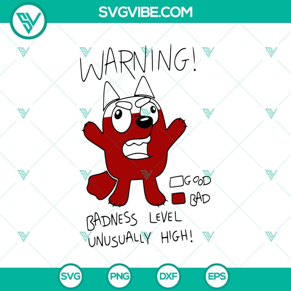 Bluey Muffin Alert Bad SVG, Bluey Muffin Mad SVG PNG Bluey Muffin Alert and Mad SVG PNG design featuring a cute and colorful character illustration for digital products.