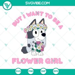 Bluey Muffin Flower Girl and 2024 Wedding Sign SVG for digital crafting projects and wedding decor.