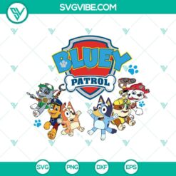 Bluey and Paw Patrol Characters SVG Collection perfect for crafts, shirts, and more. High-quality digital designs for playtime fun.