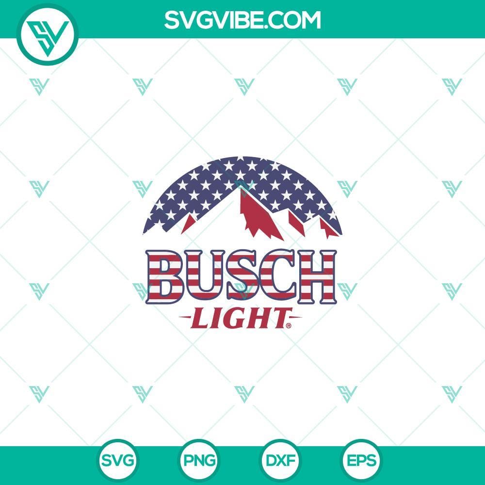 Busch Light 4th Of July SVG, American Busch Light Beer SVG Busch Light 4th of July SVG with American flag theme, perfect for Independence Day celebrations.