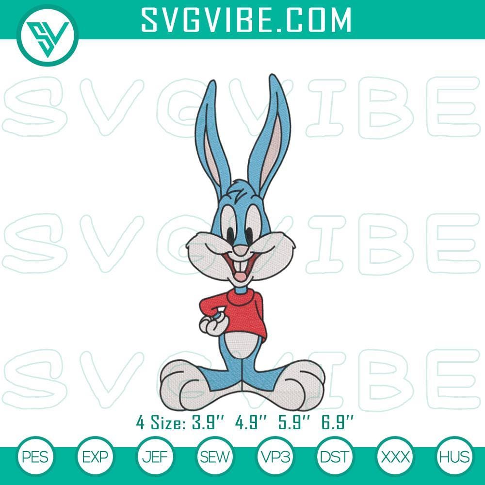 Buster Bunny Embroidery Patterns from Tiny Toon Adventures Buster Bunny embroidery patterns with Tiny Toon Adventures character designs for crafting projects.